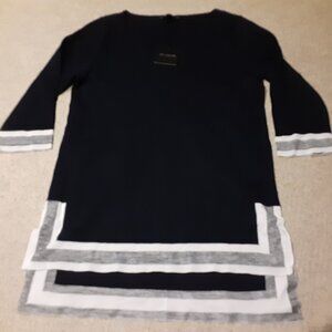 St. John Navy white Top NEW Women's SZ Small